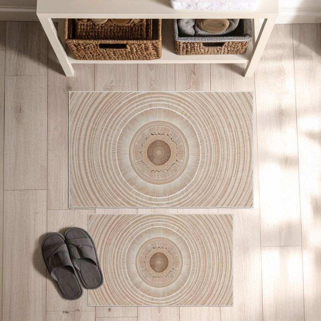 L'essentiel Maison Set prostirki za kupatilo Asr34, 2 dela, Bež