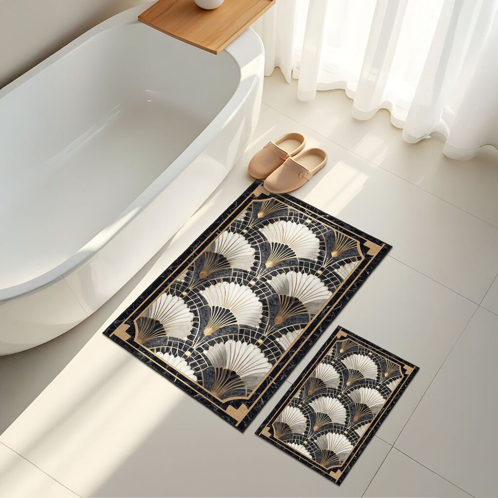 L'essentiel Maison Set prostirki za kupatilo Asr15, 2 dela, Crna