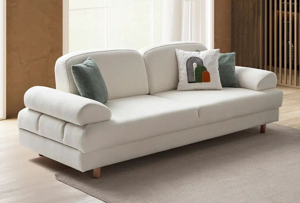 Atelier del Sofa Trosed na razvlačenje Aries, 230 x 85 x 93 cm, Beli