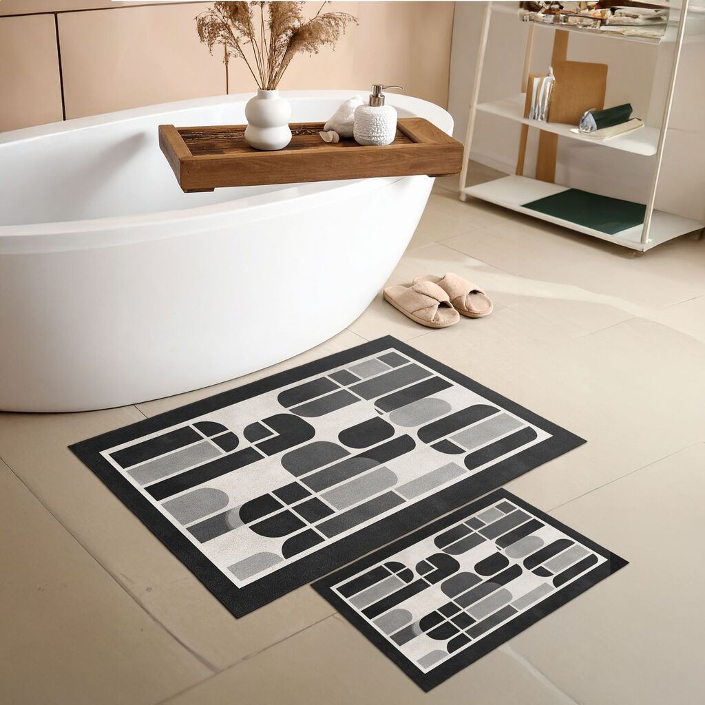 L'essentiel Maison Set prostirki za kupatilo Asr29, 2 dela, Crna