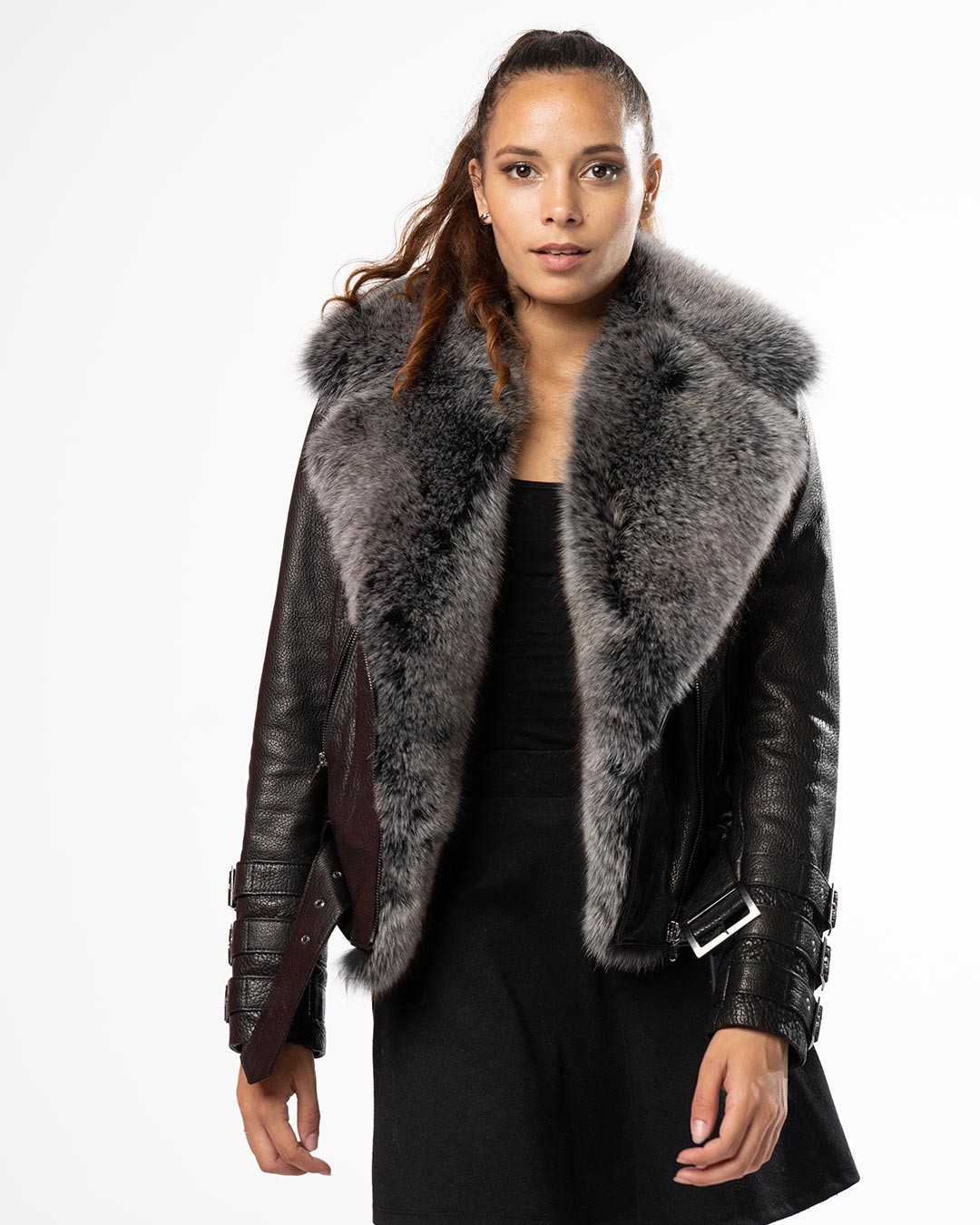 LA FORCE Ženska kožna jakna Dora, Crna