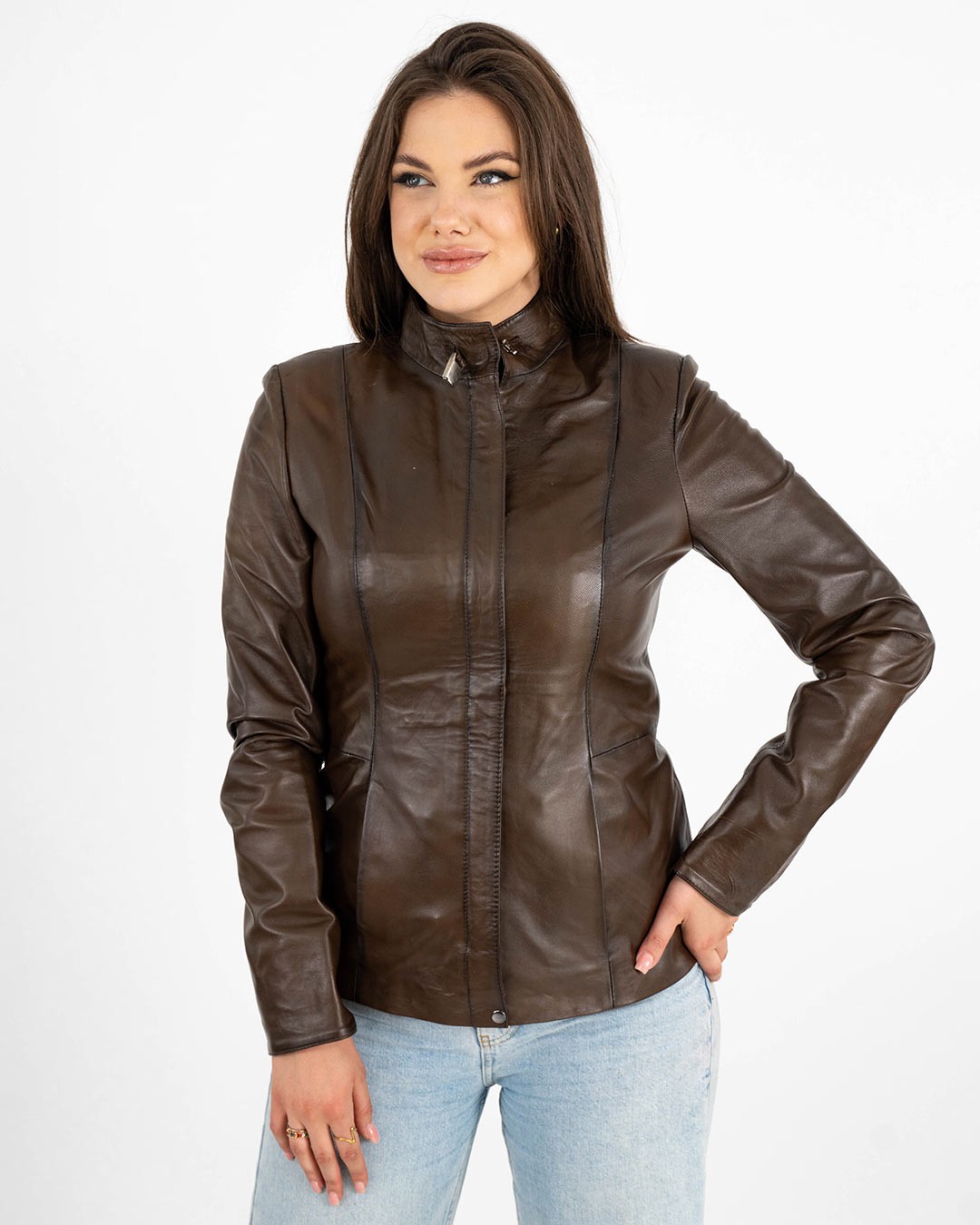 LA FORCE Ženska kožna jakna Donna, Braon