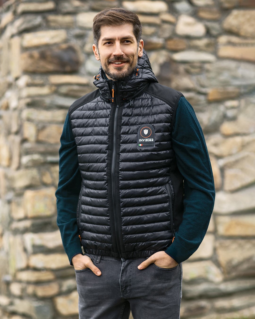 INVENTO Muški prsluk Jackson, Crni