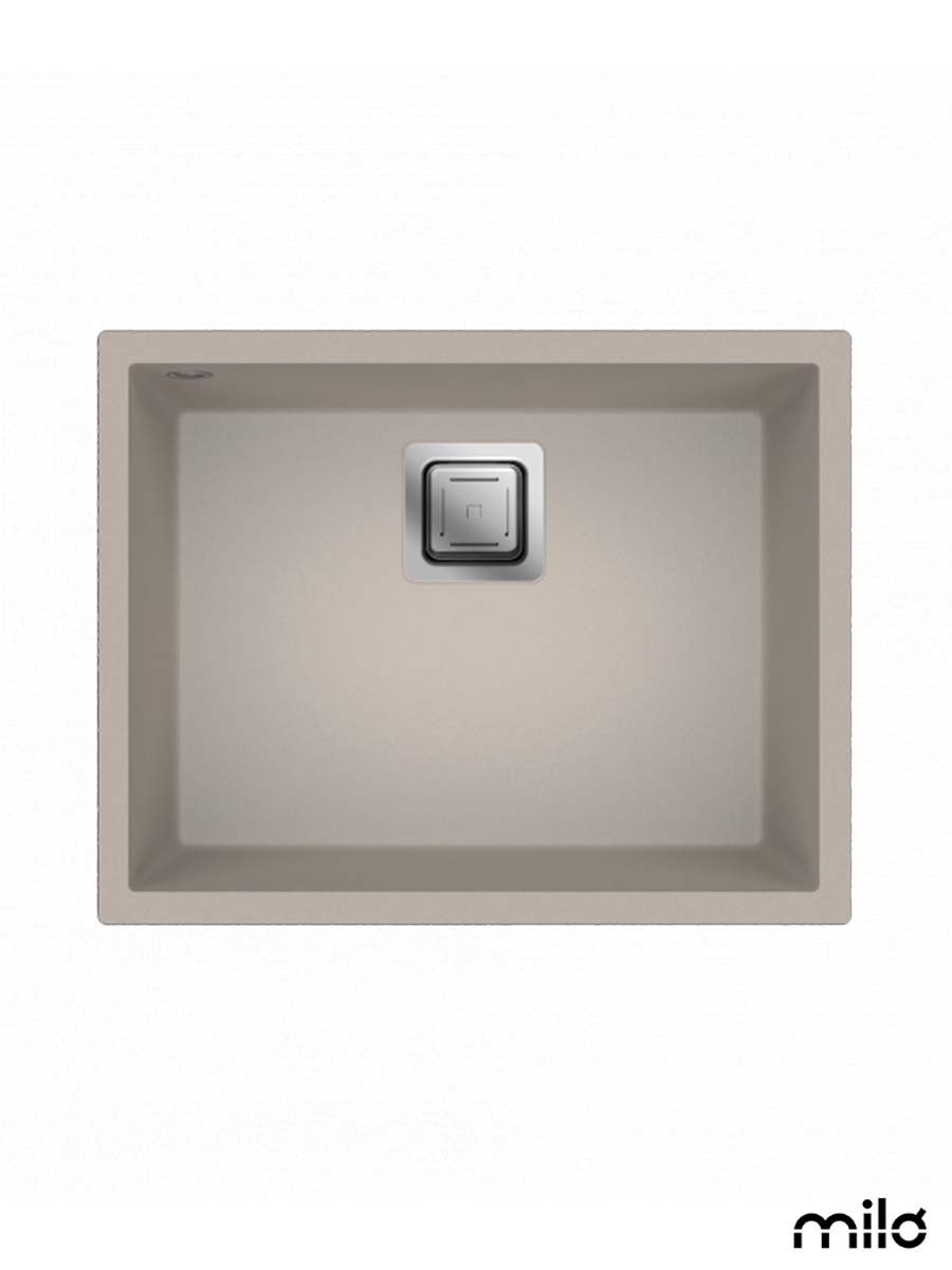 Milo Granitna sudopera Qubus, ø90, 56x44cm, Pure sand sifon