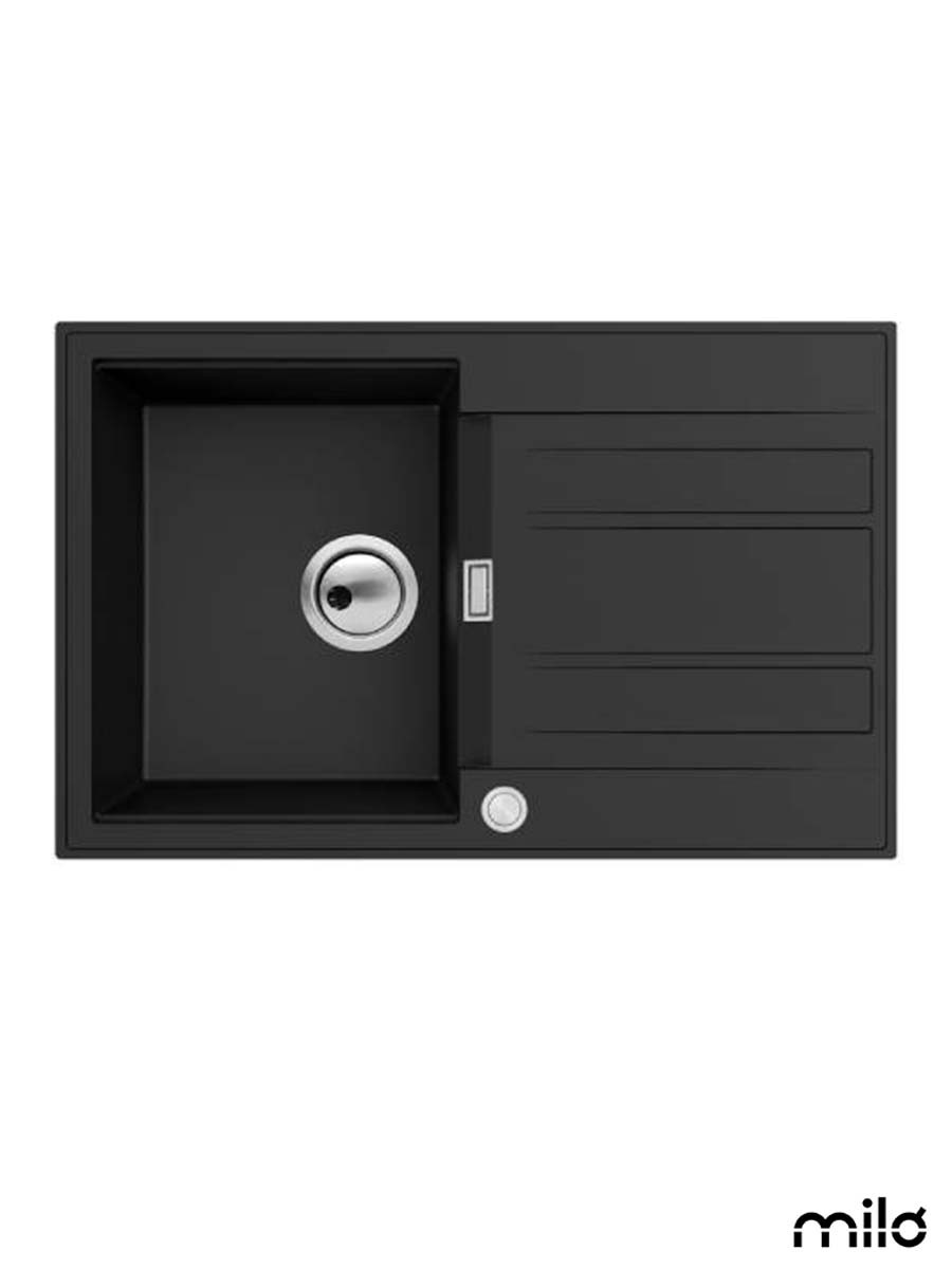 Milo Granitna sudopera Avangard, ø90, 78x46cm, Lava stone