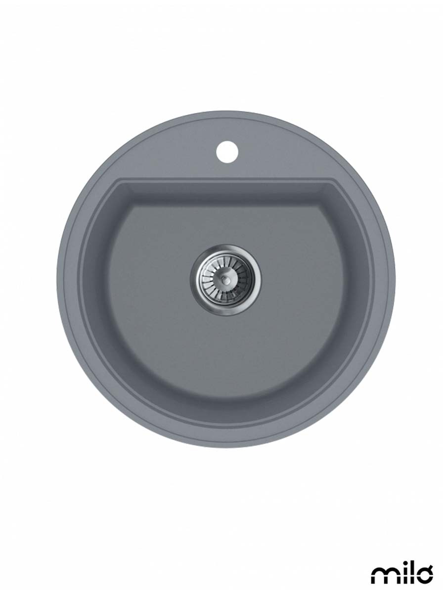 Milo Granitna sudopera Essence, ø90, Ø51cm, Diamond grey sifon