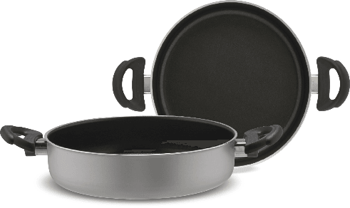 Piardi Home Tiganj sa dve ručke Fireworks Line 24 cm, Sivi