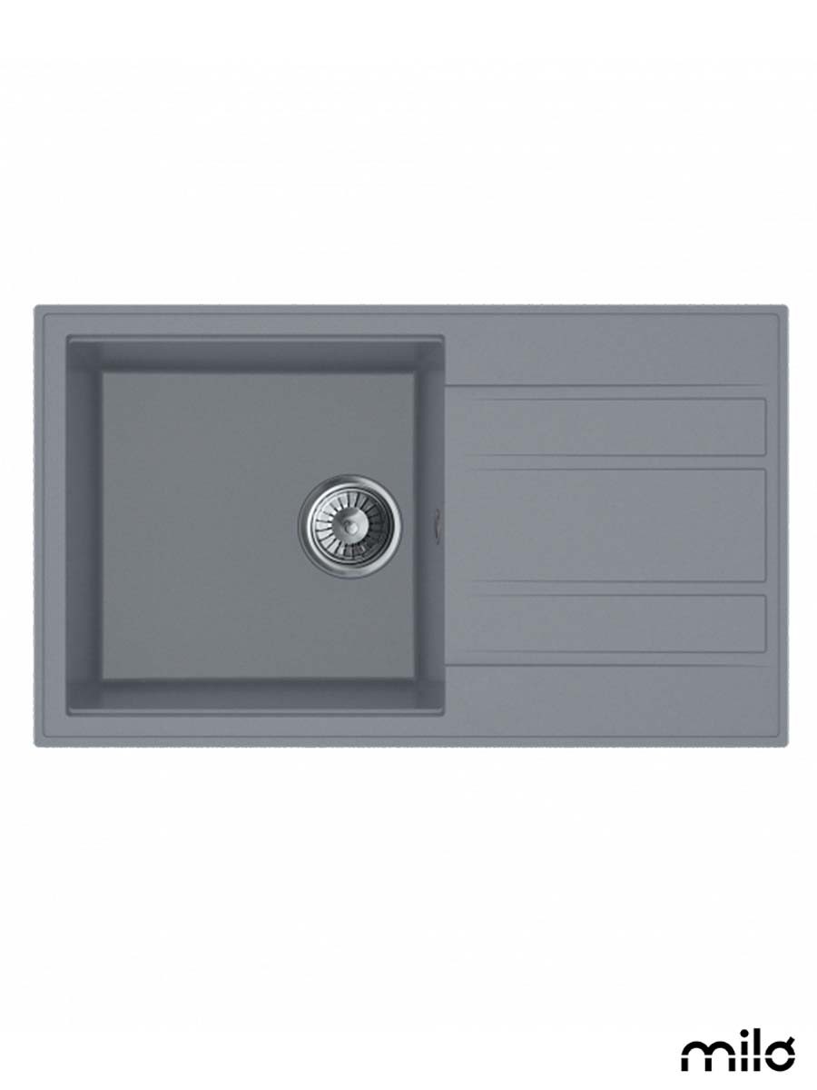 Milo Granitna sudopera Retto, ø90, 78x46cm, Diamond grey