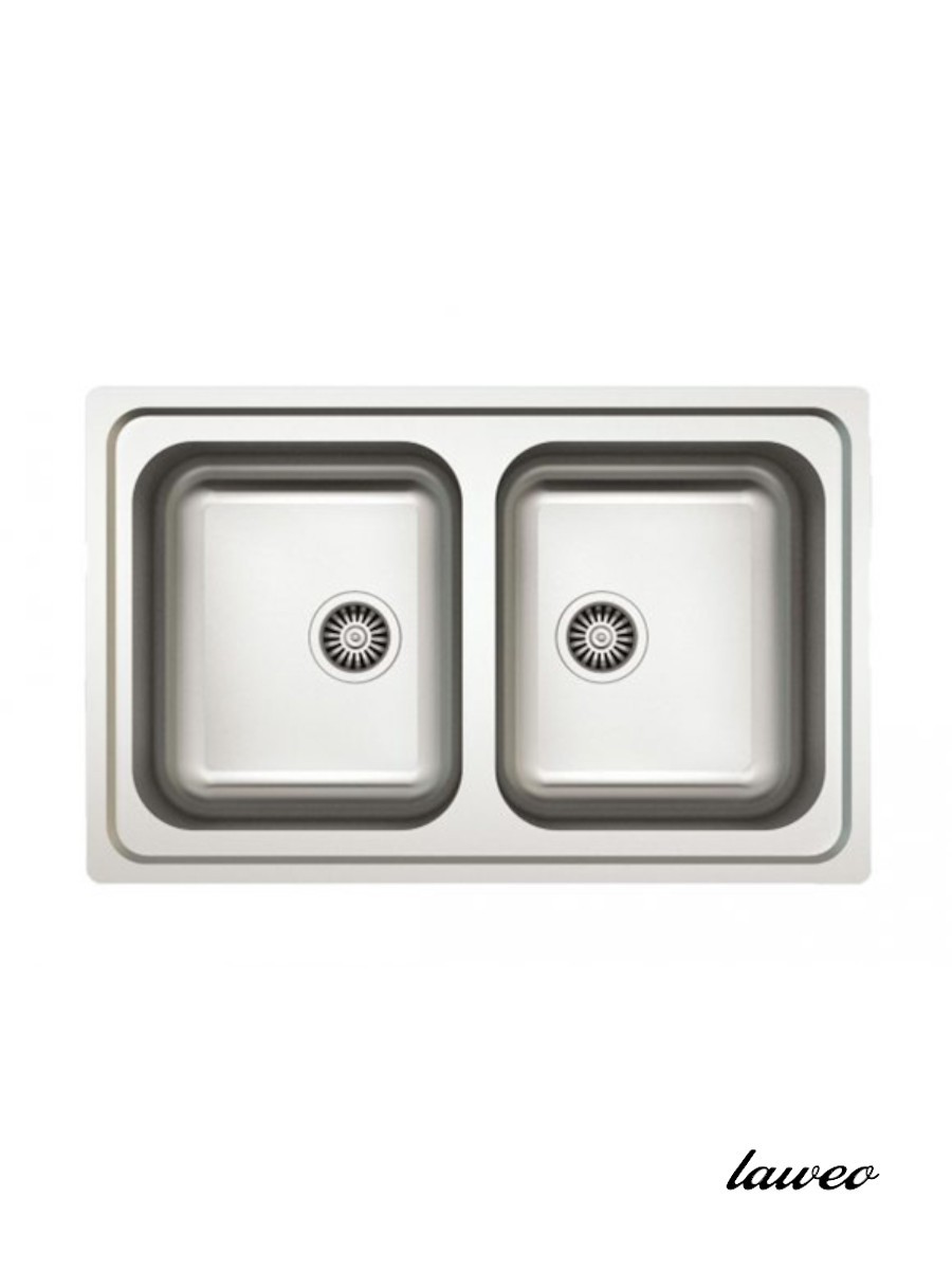 Laweo Ugradna sudopera AS115, ø90, 79×50cm, Hrom