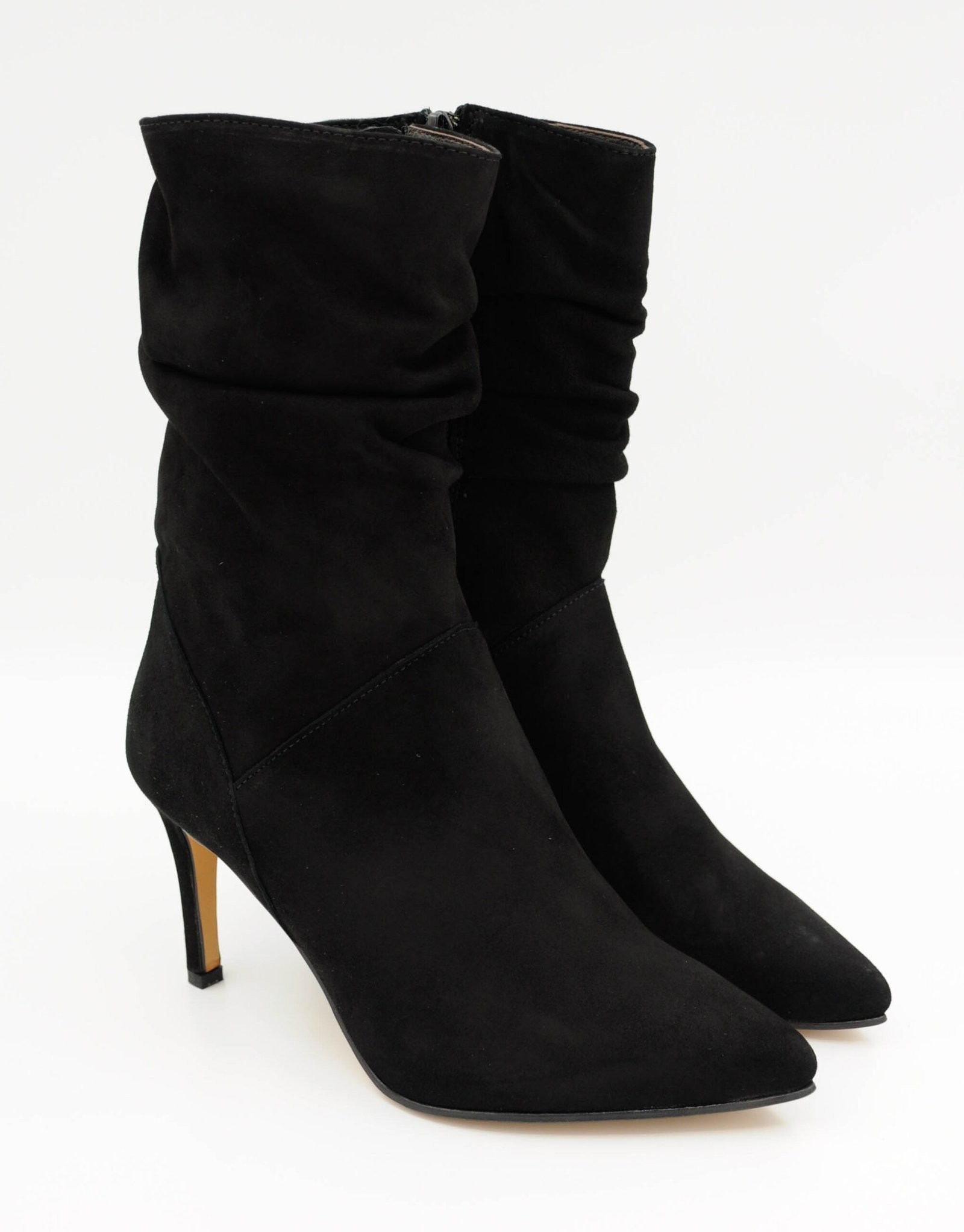 Paar Ženske kožne čizme na štiklu 49503-90, Crne