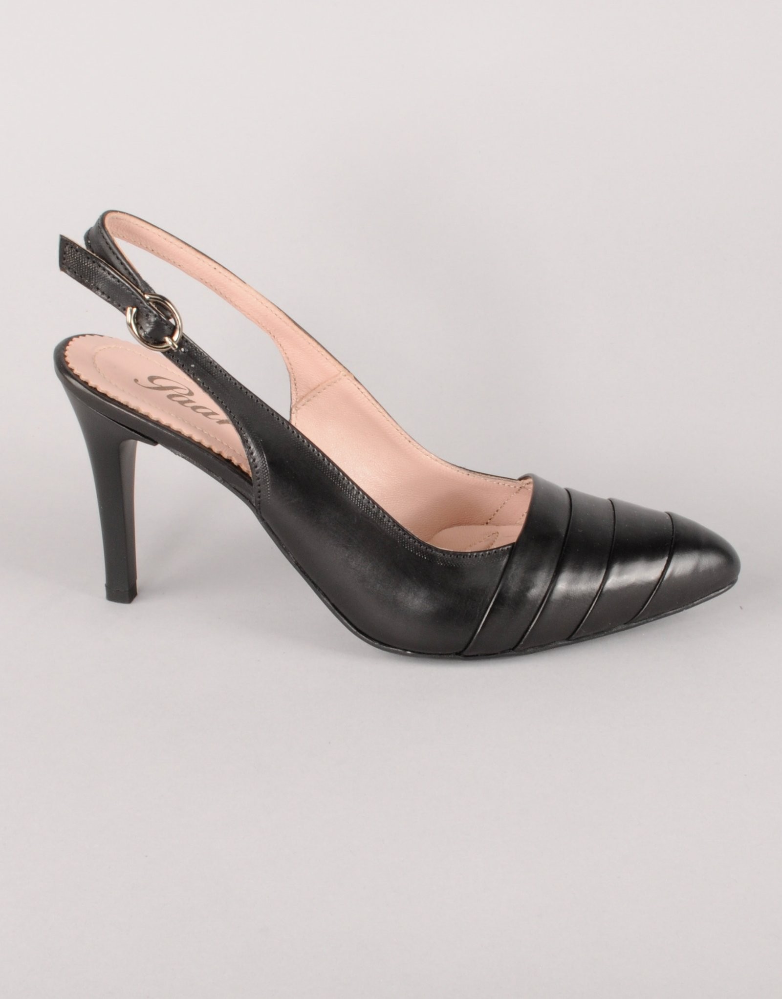 Paar Ženske kožne cipele na štiklu 15161-1, Crne