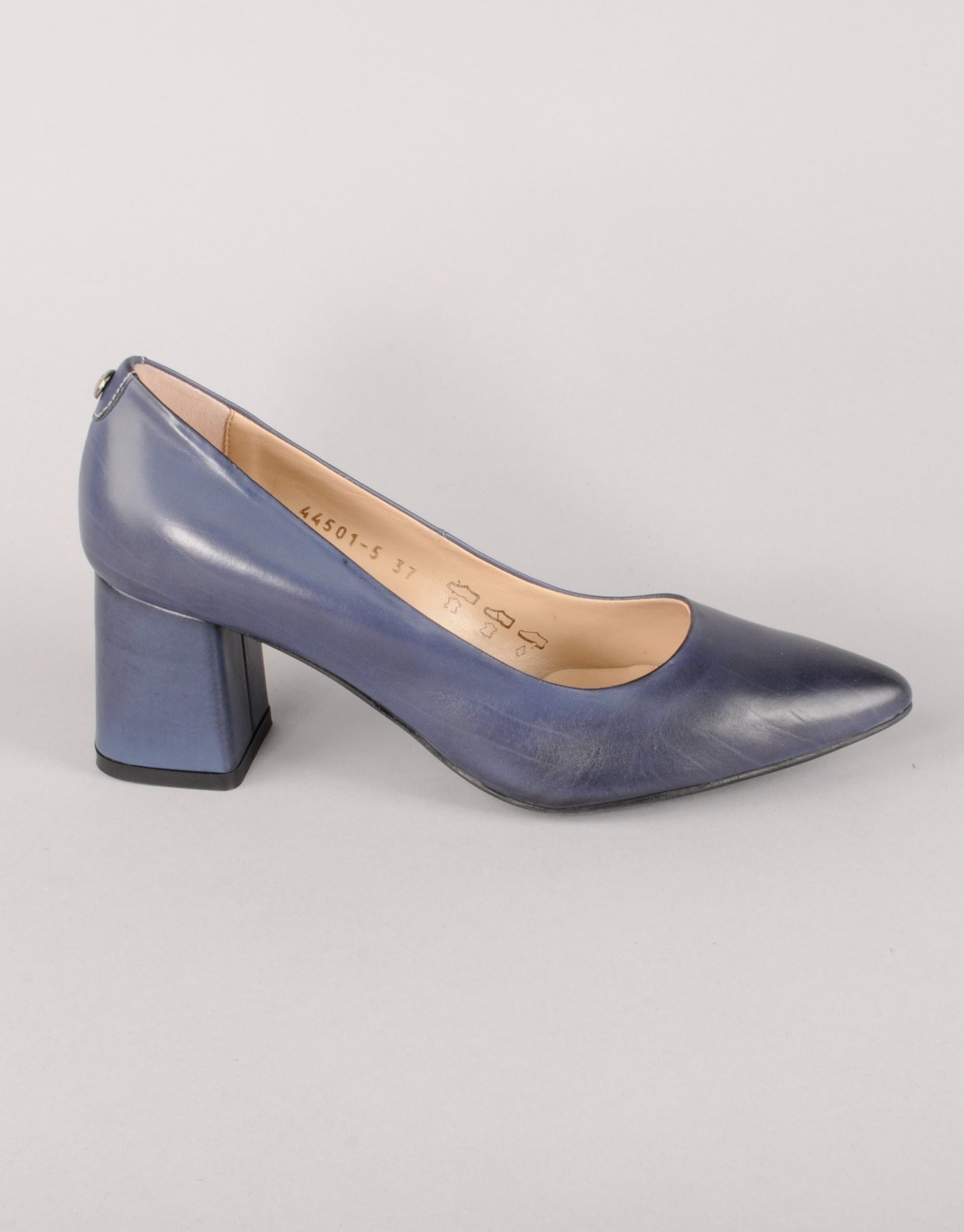 Paar Ženske kožne cipele na štiklu 44501-5, Plave