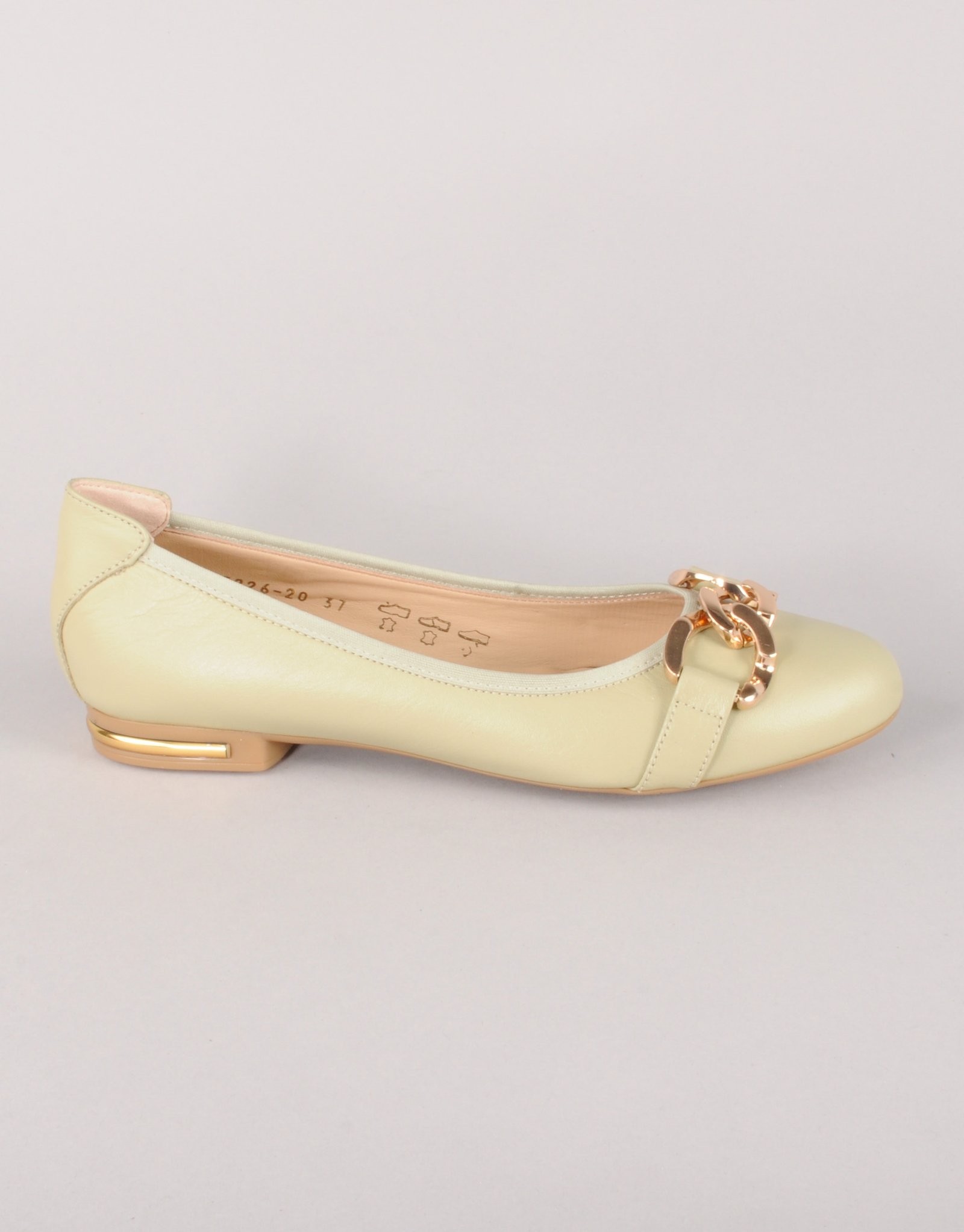 Paar Ženske kožne baletanke  33226-20, Bež