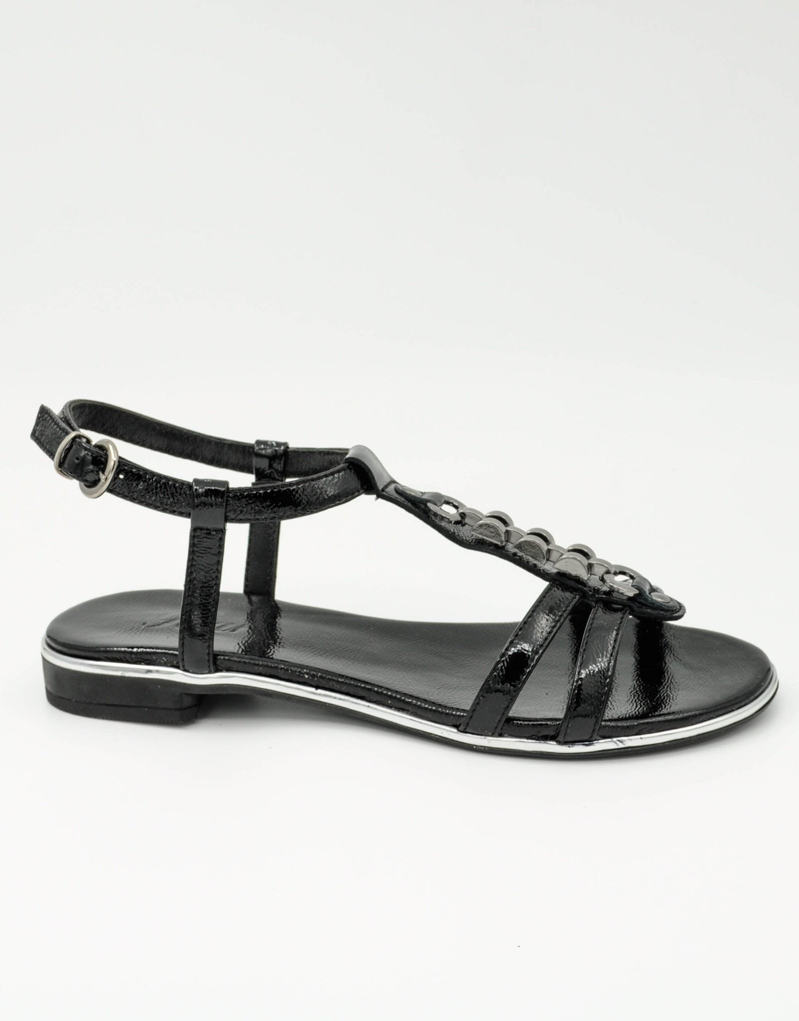 Paar Ženske kožne sandale, Crne