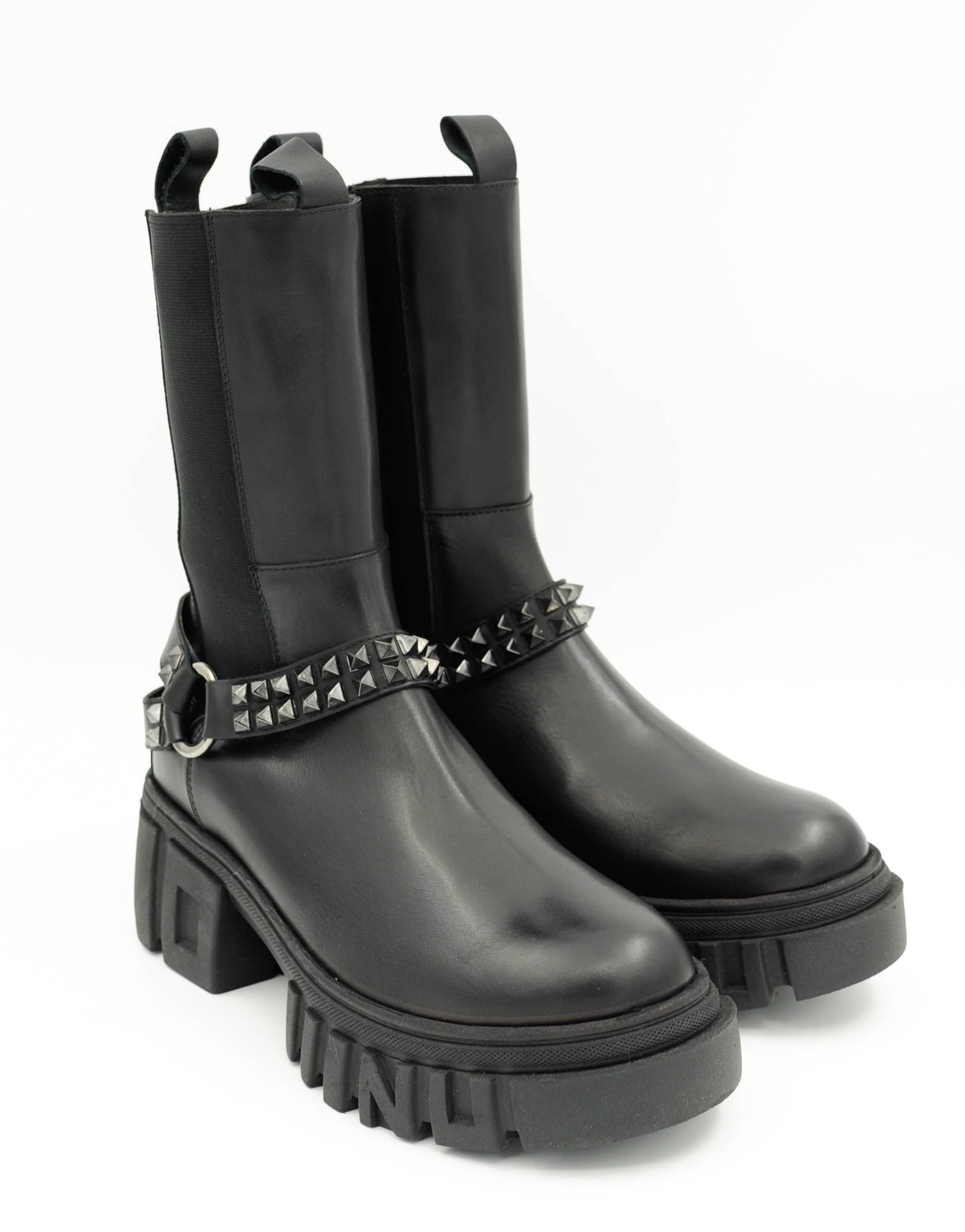 Paar Ženske kožne čizme 53402-1, Crne