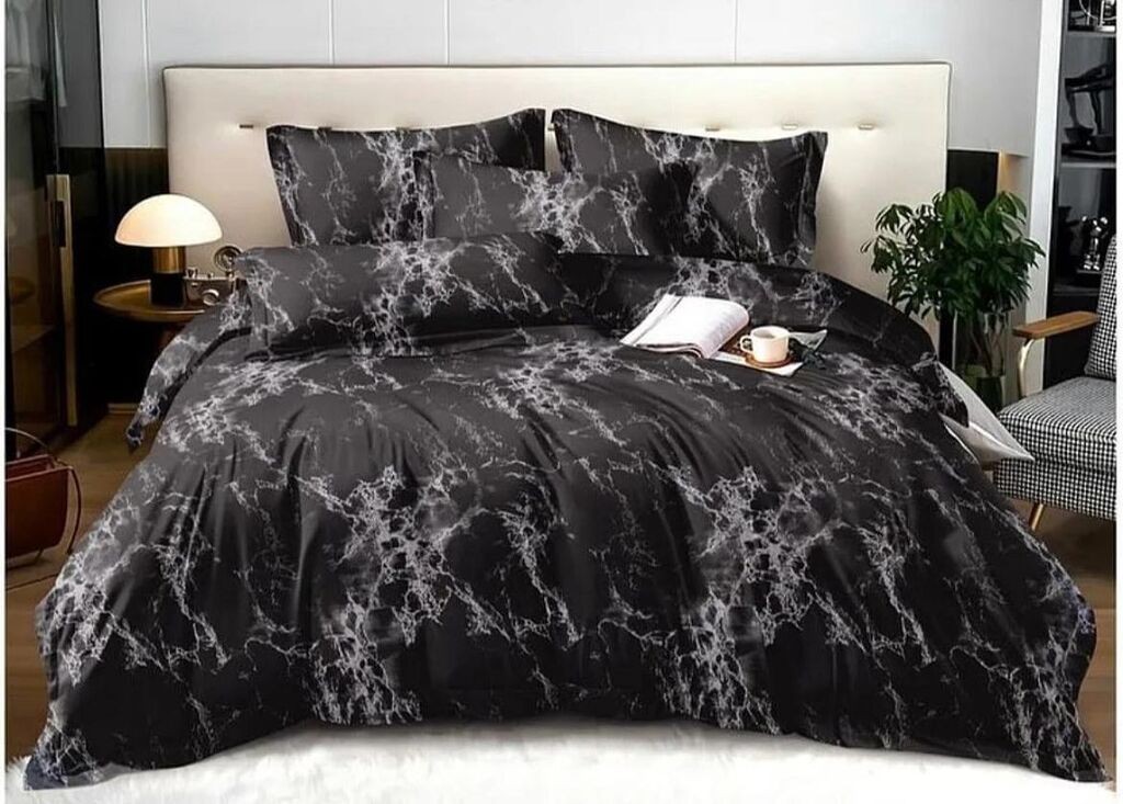 Minnah Dream Set posteljine Cielo, Bambus, 200x220 cm cm, Crno-sivi