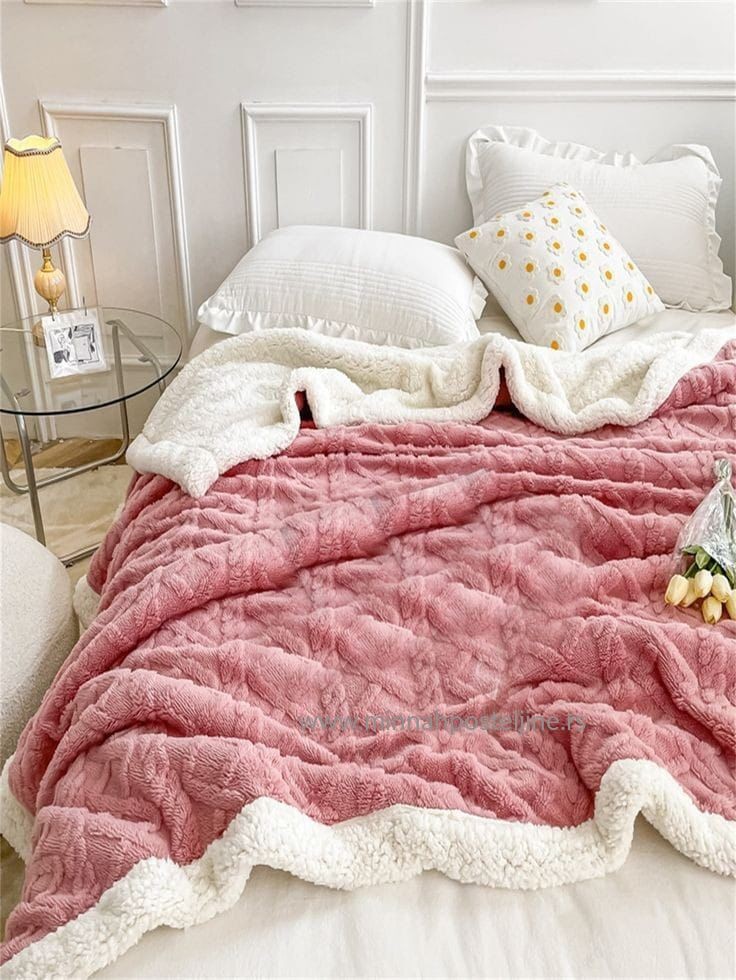 Minnah Dream Ćebe Mantella, 200x200 cm, Roze