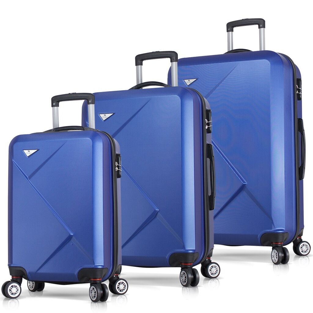 Myvalice Set kofera, 37L, 70L, 100L, 100% ABS plastika, Plavi