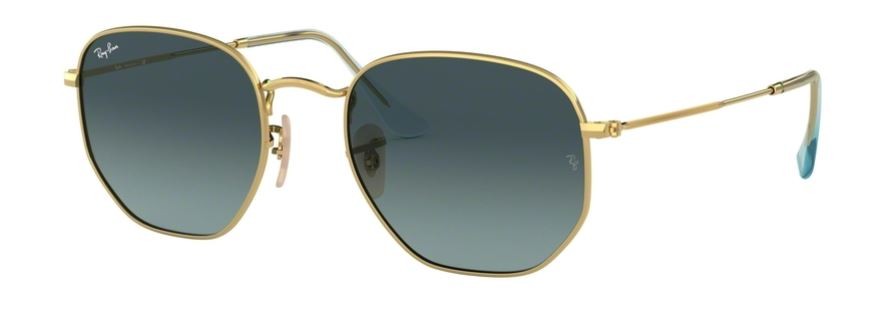 RAY-BAN Hexagonal Muške naočare za sunce 0RB3548N 91233M 51, Teget-zlatne