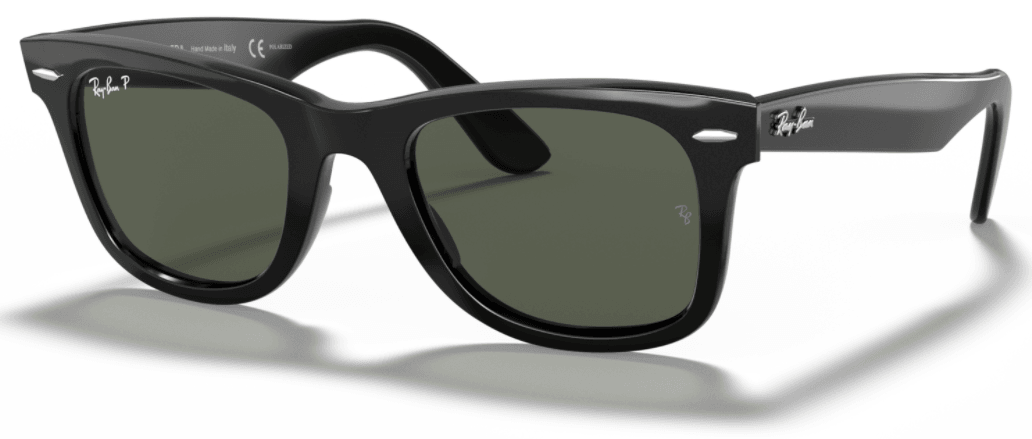 RAY-BAN Wayfarer Muške naočare za sunce 0RB2140901/58 50, Polarizovane, Zeleno-crne