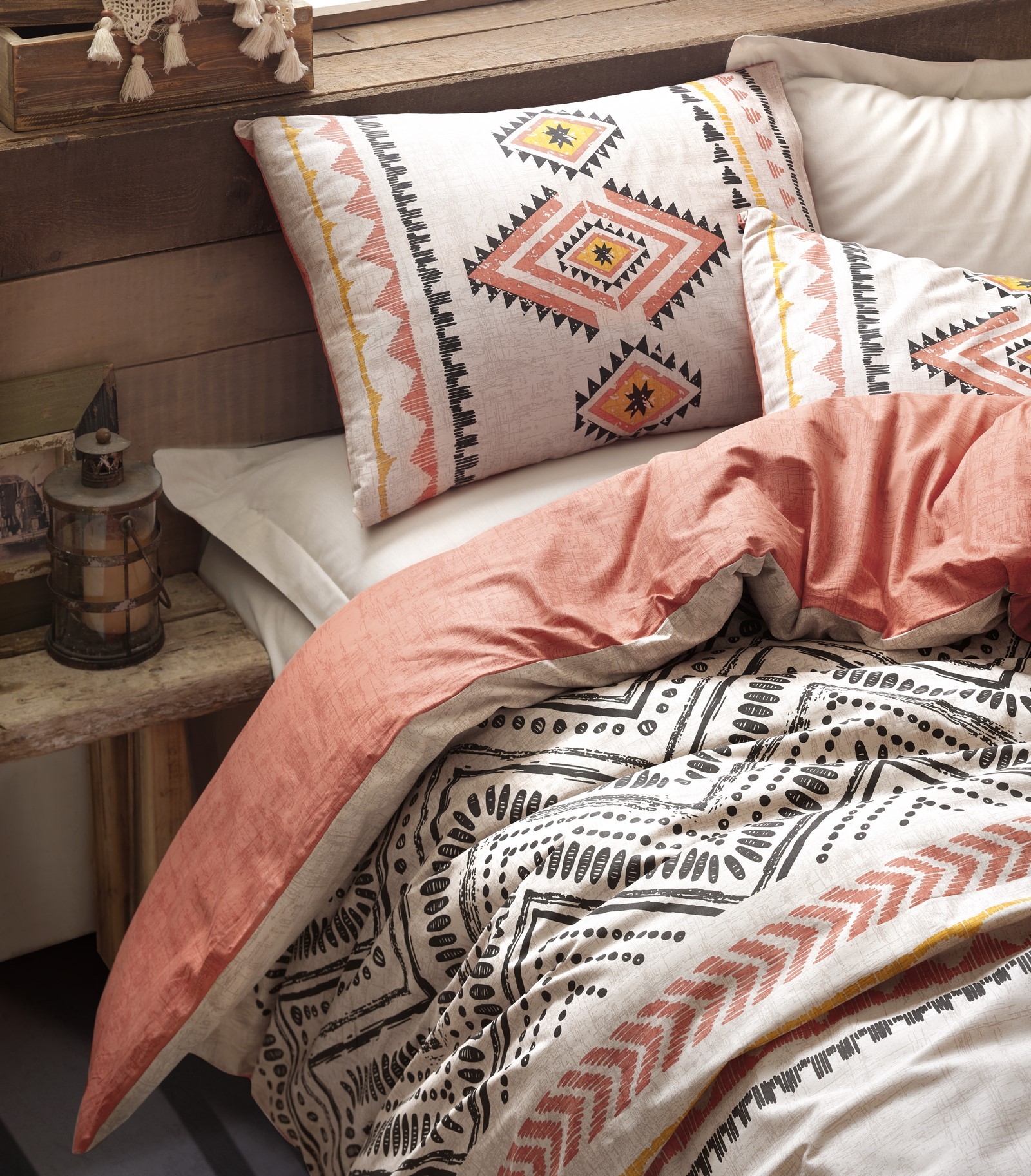 DEKOR DOM Komplet posteljina CB Ranforce Double Ethnic Felix, Šarena