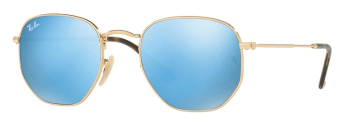 RAY-BAN Hexagonal Muške naočare za sunce 0RB3548N 001/9O 51, Zlatno-plave