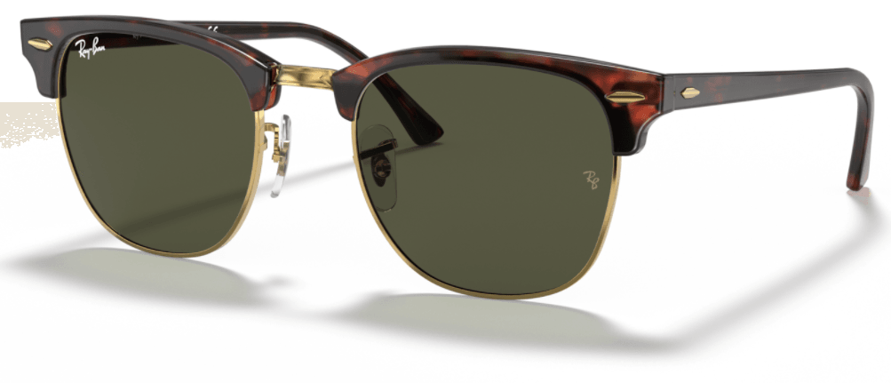RAY-BAN Clubmaster Muške naočare za sunce 0RB3016 W0366 51-55, Braon-zelene