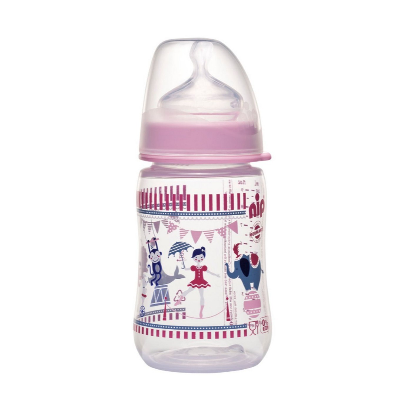 NIP Flašica sa širokim otvorom Trendy girl 260ml Silikonska cucla 0m+