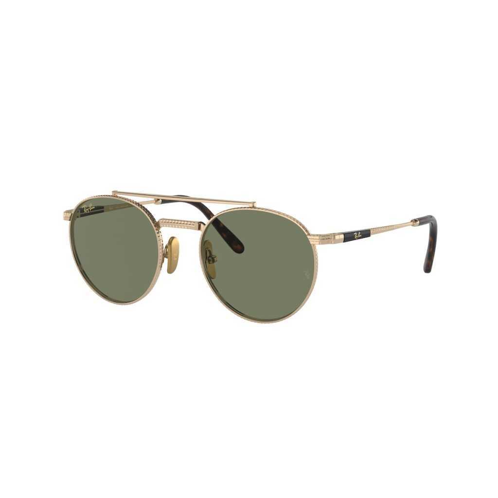 RAY-BAN Round II Titanium Naočare za sunce 0RB8237 313852 50, Zeleno-zlatne
