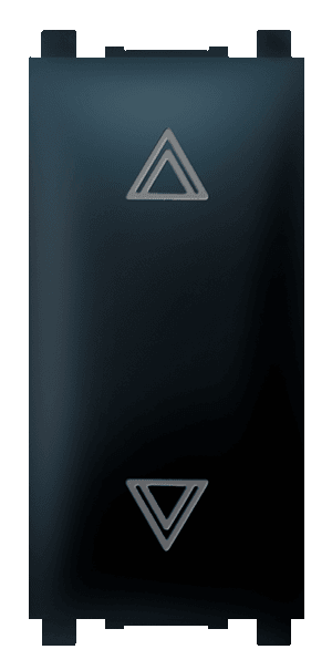 ALING-CONEL Taster sklopka za roletne 10A 250V~ EXP 1M, Crna soft