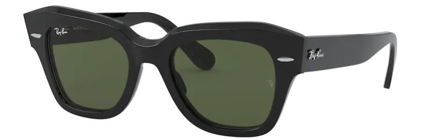 RAY-BAN State Street Muške naočare za sunce 0RB2186 901/31 49, Crno-zelene