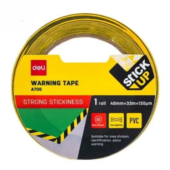 DELI Traka - 130Mic Ea700, 48mmx33m, Žuto-Crna