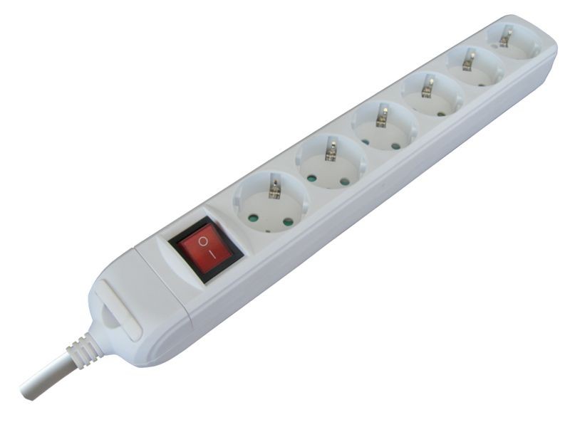 MAK TRADE Prenosna priključnica, Šestostruka, sa prekidačem, kb-rb-06kl, 2m