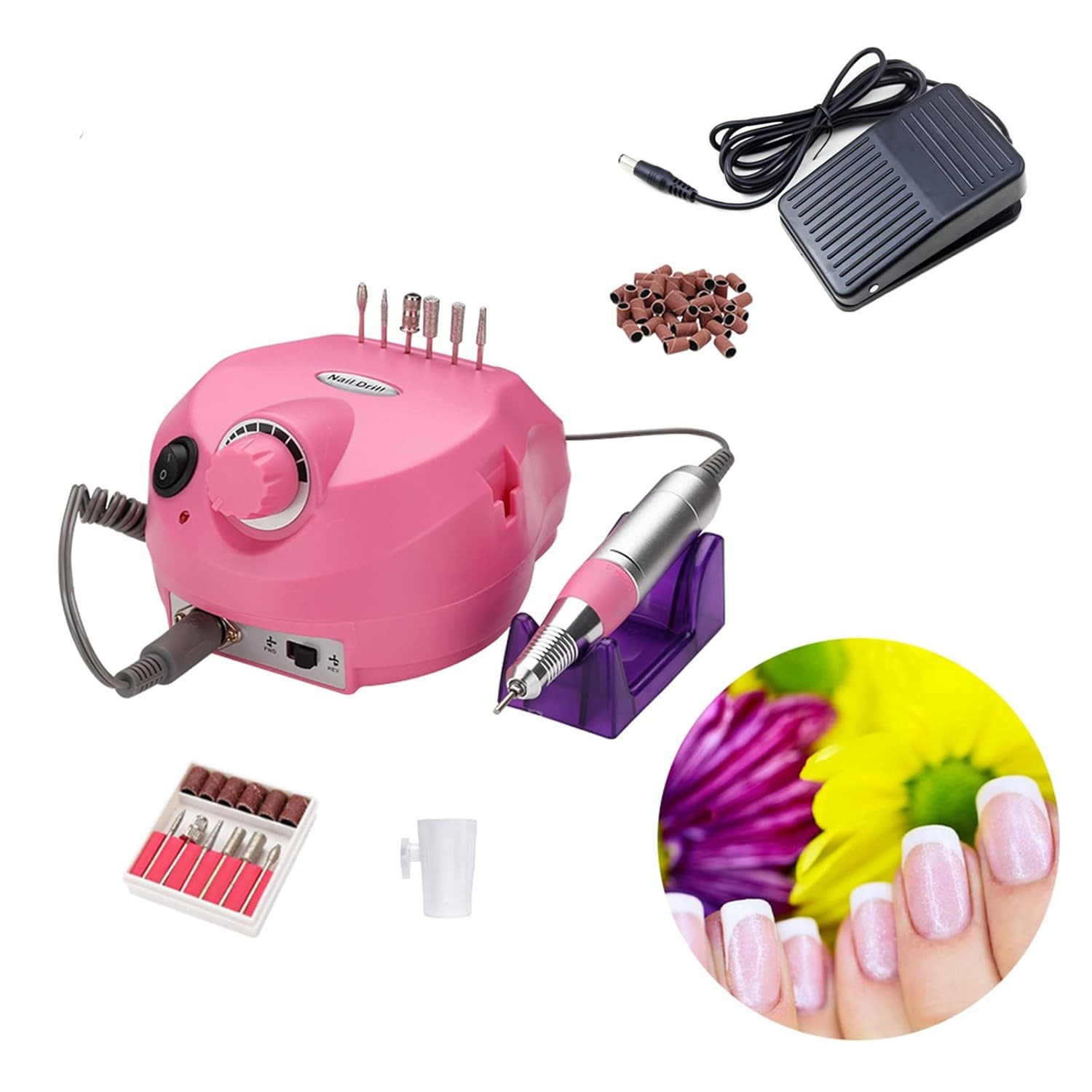 Elektricna Turpija za nokte DM202, Roze