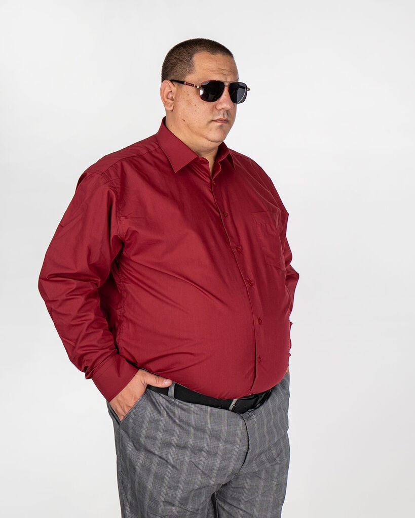 La ForceGrande Muška košulja MC 80-20-063, Bordo