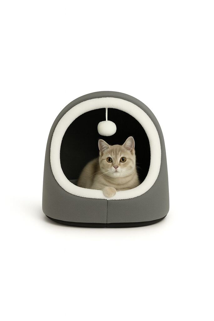 Paws & Whiskers Krevet za mačke Alaska STD, 40 x 35 x 35 cm, Antracit