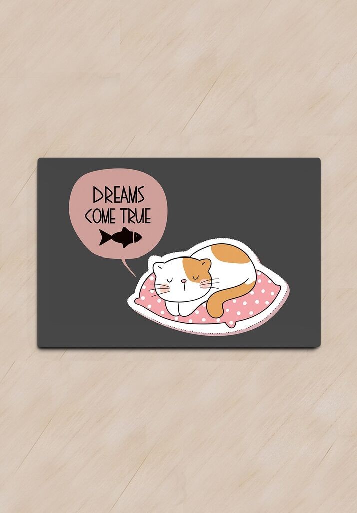 Paws & Whiskers Prostirka za posude Dreams Come True, Šarena