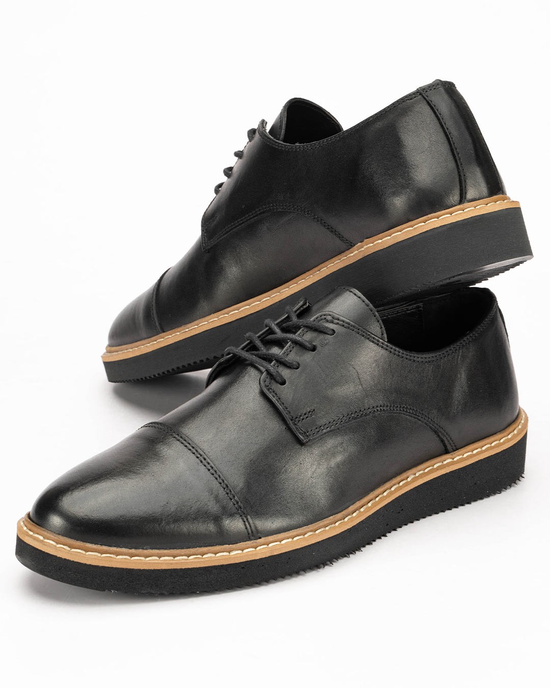 LA FORCE Muške kožne cipele CZ-122-108-17, Crne