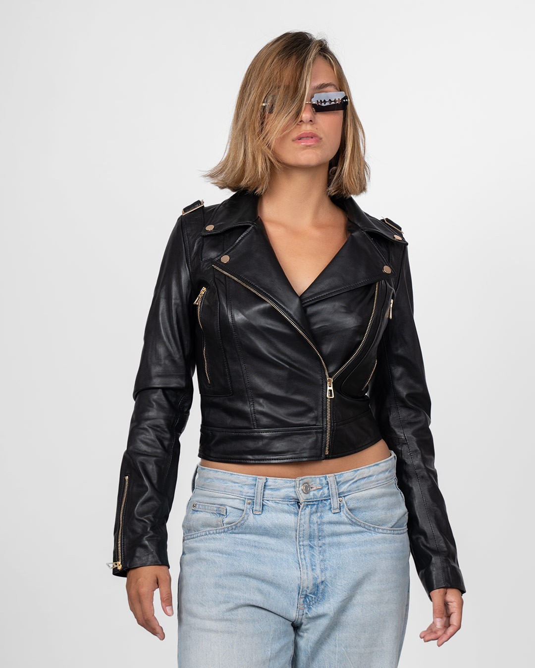 MARIO ZENETTI Ženska kožna jakna Dolores, Crna