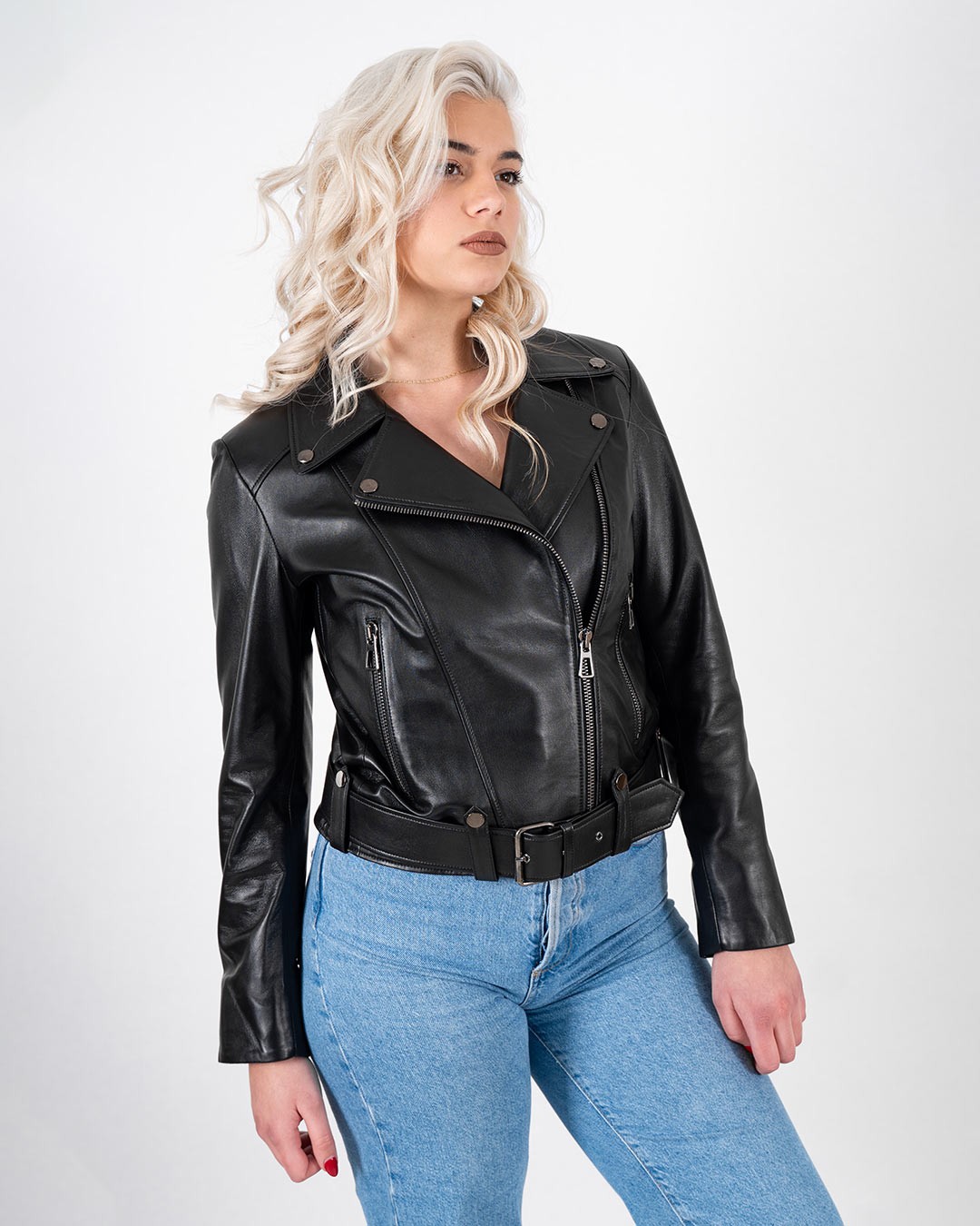 BRACA PREMIUM Ženska kožna jakna BC-165, Crna