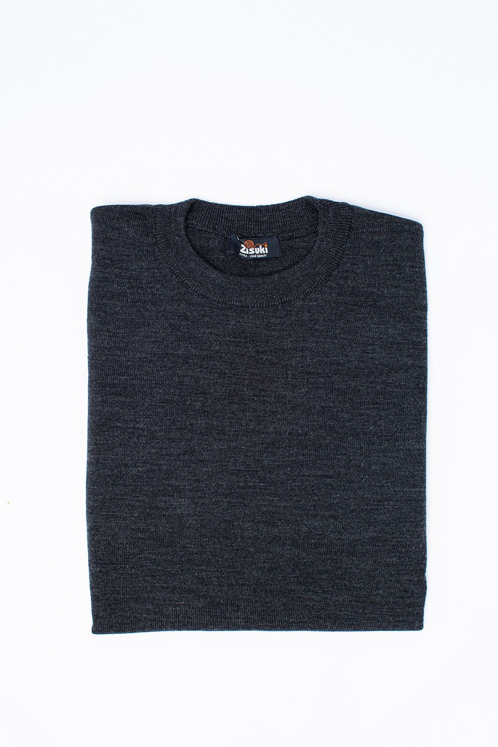 Zisuki Muški pulover, Okrugli izrez, Sivi