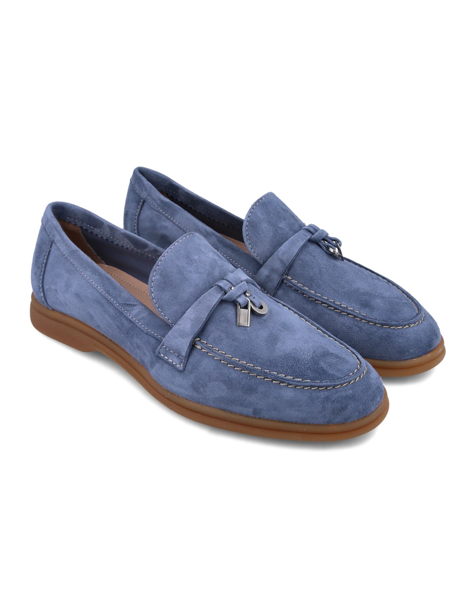 Paar Ženske kožne mokasine 55003-5, Plave