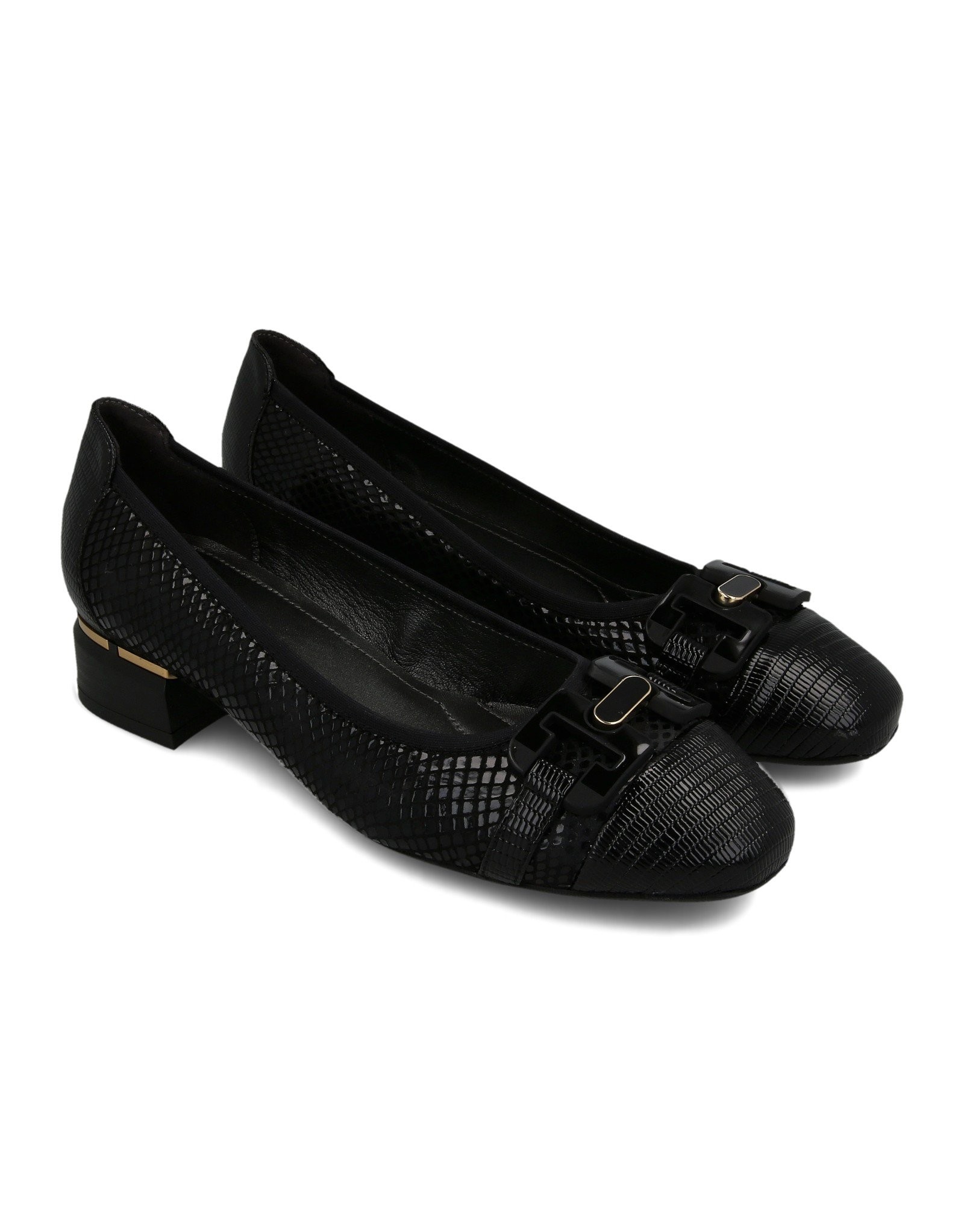 Paar Ženske kožne baletanke 54003-30, Crne