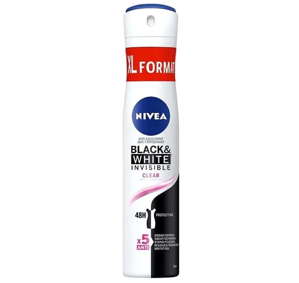 Nivea Ženski dezodorans Black&White Invisible Clear 82238, 200ml