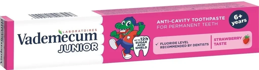 Vademecum Dečija pasta za zube Junior Strawberry, 75 ml