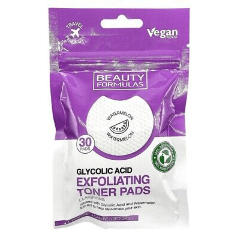 Beauty Formulas Tonirani jastučići za područje oko očiju Glycolid, 30 komada