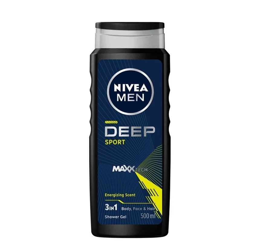 Nivea Muški gel za tuširanje Deep Sport 3u1 93397, 500ml