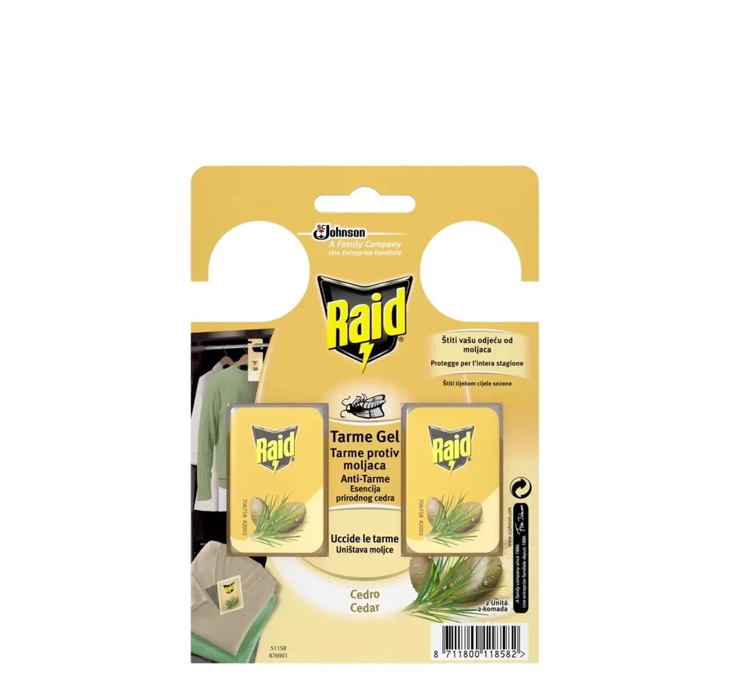 Raid Gel protiv moljaca, Kedar, 2 komada