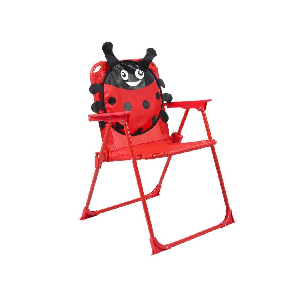 Dečiјa sklopiva stolica sa uzorkom bubamare, crvena