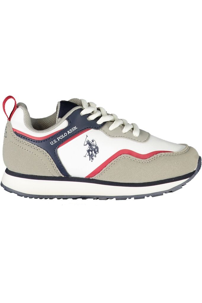 U.S. polo Assn. Patike za dečake Nobik010Kcnh4_Biwhilgr03, Belo-Sive